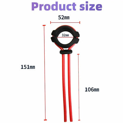 Image showing the black adjustable cock ring sizing
